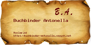 Buchbinder Antonella névjegykártya